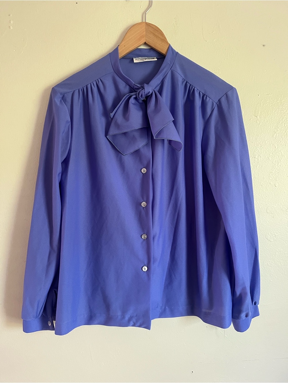 Alfred dunner Bow-Tie Long Sleeve Blouse - Periwinkle